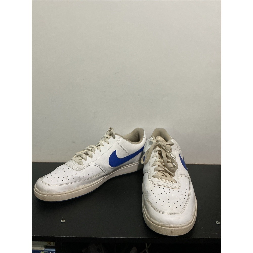 Nike Court Vision Low Mens 13 White Royal Blue Sneakers CD5463-103